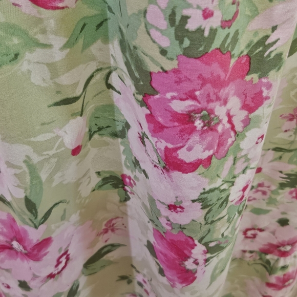 TORRID Pink/Green MultiColor Floral Ruffle Strap Sundress,Size 0 (Large 12) - Picture 16 of 16